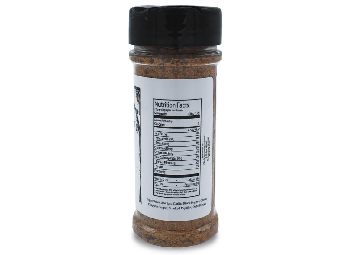 datil chipotle steak blend 3 oz nutrition panel