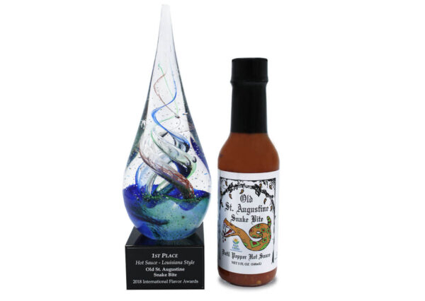 snake bite datil pepper hot sauce with first place hot sauce award